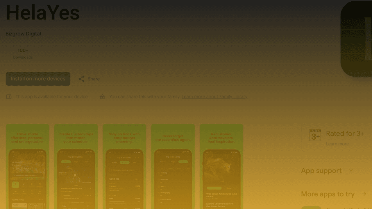 HelaYes secondary banner image